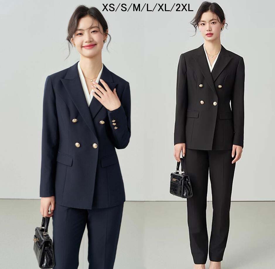レディース リクルートスーツ 通勤 就職活動 面接 パンツスーツ 黒 ネイビー 秋冬 フォーマルスーツ 2点セット ジャケット+パンツ ビジネススーツ 高級感 可愛い セットアップ キャリア カジュア