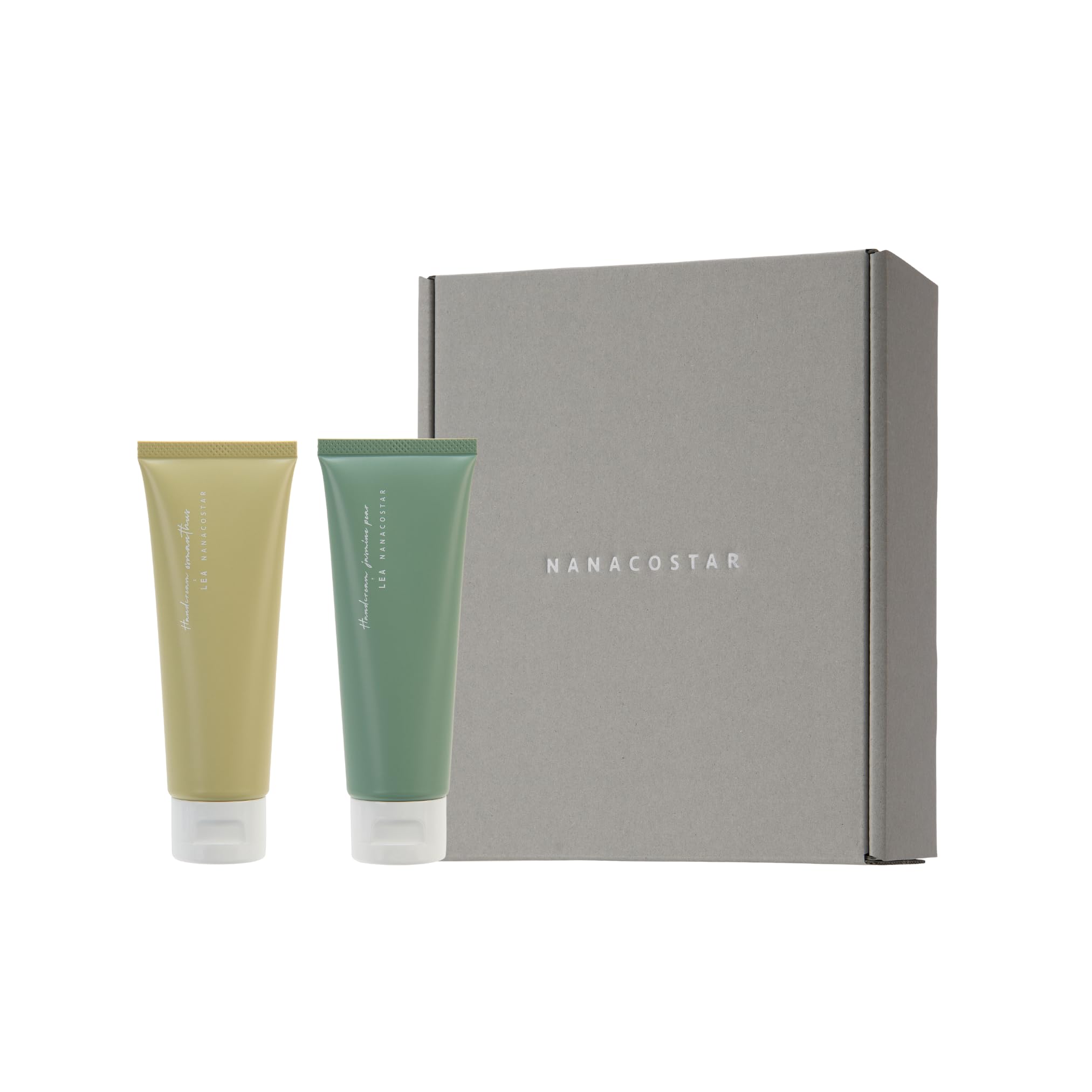ナナコスター LEA ハンドクリーム2本セット ギフトボックス ギフト ジャスミン 金木犀 香り 高保湿 潤い ベタつかない 天然由来成分配合 ハンドケア レディース メンズ 誕生日 プレゼント