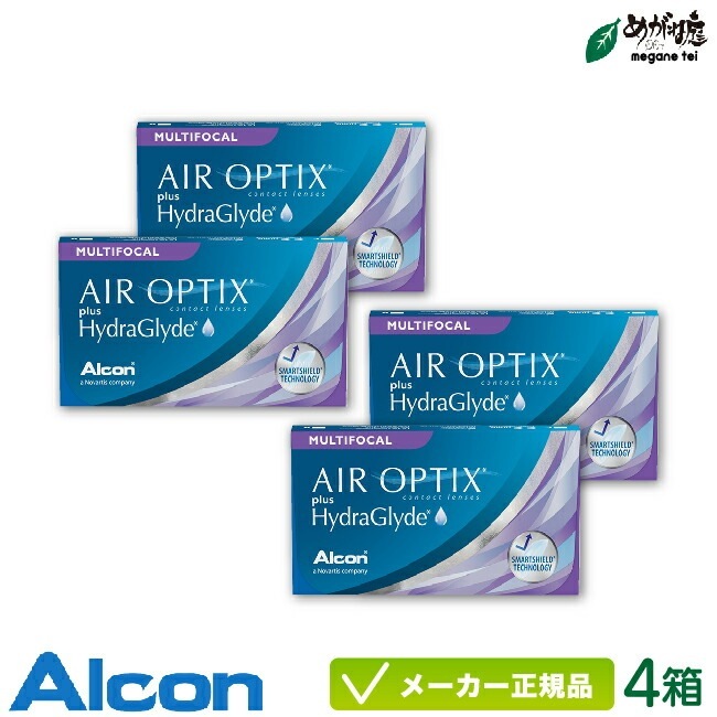 エアオプティクス プラス ハイドラグライド マルチフォーカル 4箱セット (遠近両用 コンタクトレンズ 2week)