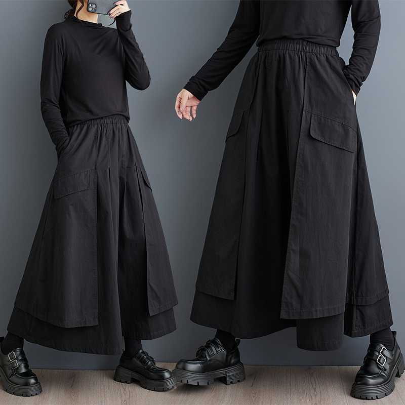 「ファットガール」 2024秋新品 Aライン スカート ハイウエスト ドッキング 大きいサイズ 体型ーカバー レディース ロングスカート メガ割30%までに制限