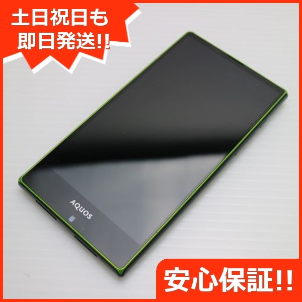超美品 au SHV32 AQUOS SERIE グリーン 91