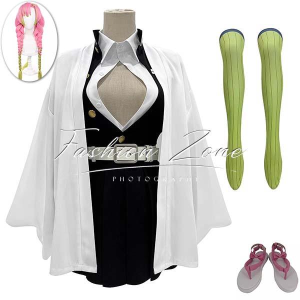【品質良い 大好評中】迅速な出荷大人気N0.1 甘露寺 蜜璃 鬼殺隊隊服 品質 コスプレ衣装 ウィッグ 靴 道具 cosハロウィン 演出服 変装