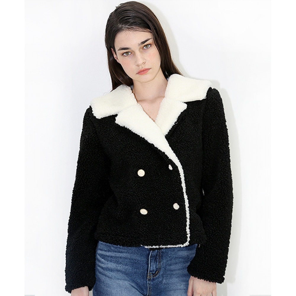 DAMAGE MNEMONIC セーラーフリース ブラックジャケット_ Sailor Wool Black JK