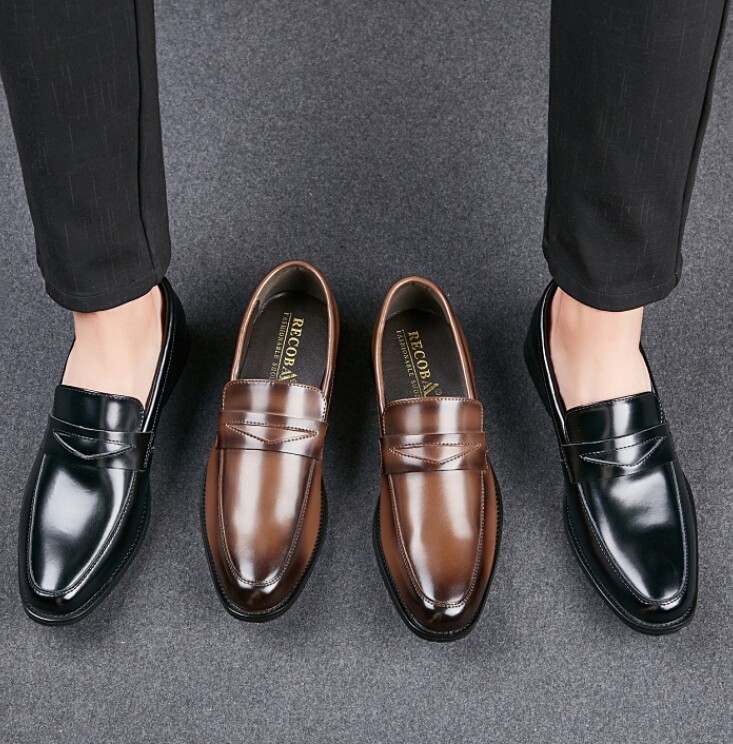 人気新作紳士用 本革 ローファー 革靴 ビジネスシューズ モカシン ドレスシューズ 履き心地抜群 ブラック ブラウン 24.5cm～27.5cm 通勤 通学 婚葬祭対応 bq1678