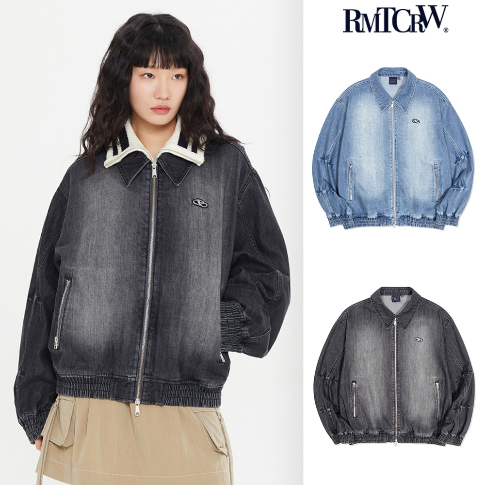 【ROMANTIC CROWN】 SHINING LOGO WASHED DENIM JACKET