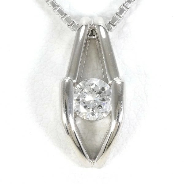 PT900 プラチナ PT850 ネックレス ダイヤ 0.26 鑑定書 ジュエリー 中古