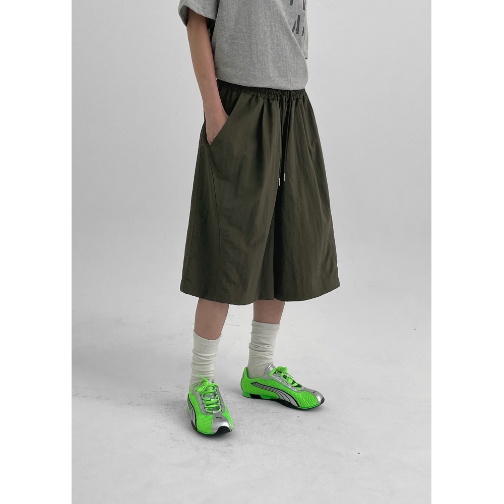 ブラックアップ (ユニセックス) カンビューナイロンカーブバミューダバンディングパンツ