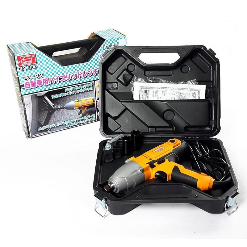 エマーソン(Emerson) ハイブリッドレンチ ジャッキアップ機能&インパクトレンチ機能 AC100V 12.7mm (1/2インチ) トルクリミッター機能 バリアブルトリガー 最大トルク:【緩め(