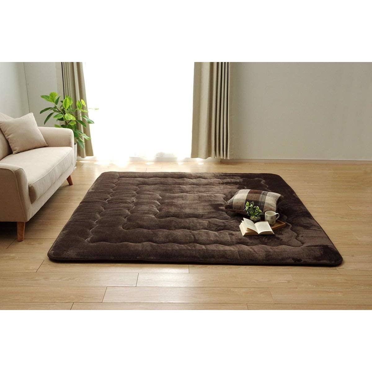 【i】【代引不可】 イケヒコ ラグ こたつ敷布団 洗える 撥水 長方形 190×240cm ブラウン ふかふか 厚敷 極厚6層 【北海道・沖縄・離島不可】【代引不可/沖縄・