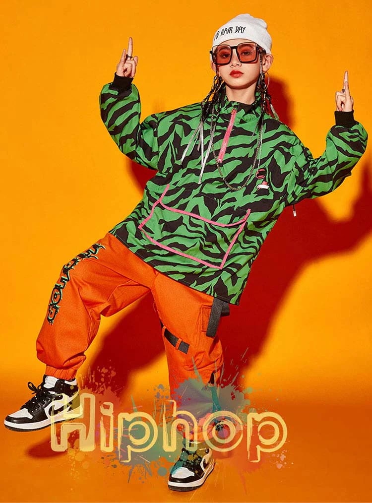 ウィンドブレーカー キッズ ダンス衣装 ダンス 衣装 上下 ジップアップ カーゴパンツ ヒップホップ セットアップ hiphop 韓国 k-pop 子供服 ガールズ ジュニア 男の子 女の子 ポップダ