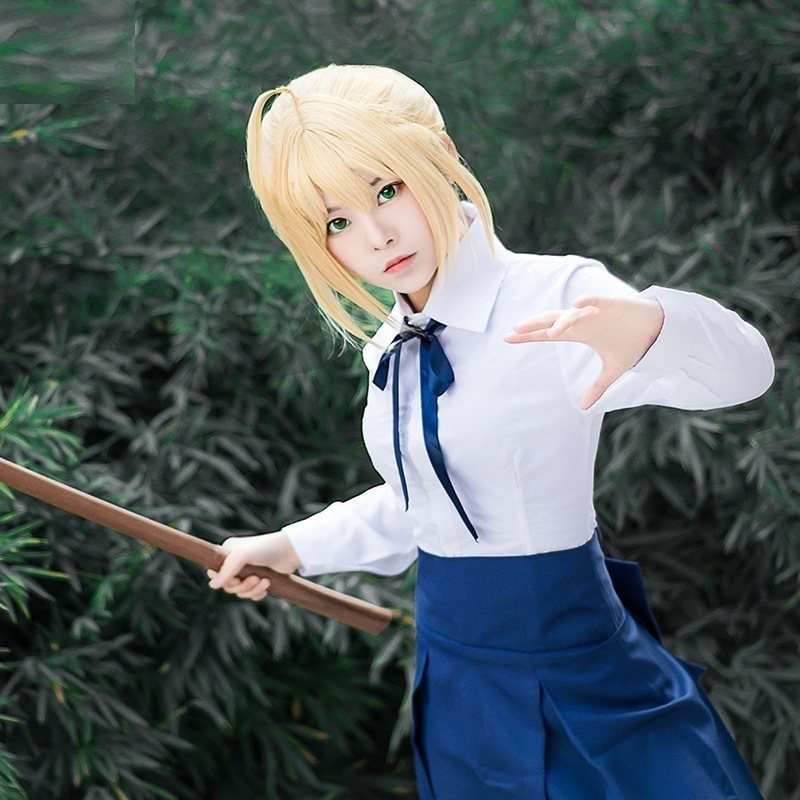 Fate Stay Night运命夜saber吾王常服コスプレjk学生服