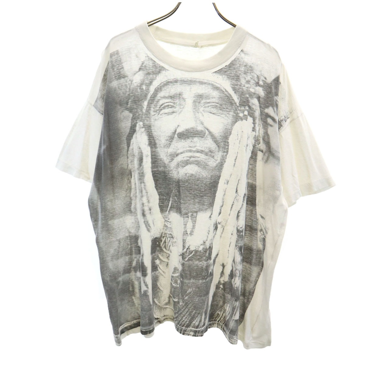 OLD オールド 90s 半袖 Tシャツ 白系 シングルステッチ メンズ 古着