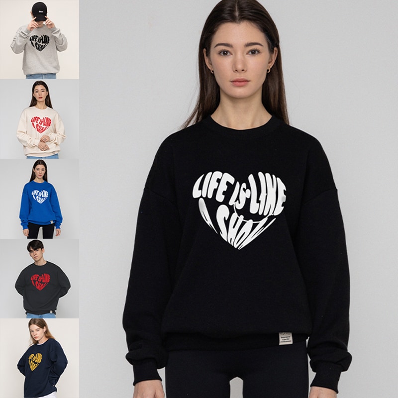 [UNISEX]Big Life Logo Heart Smile Sweatshirt_6color
