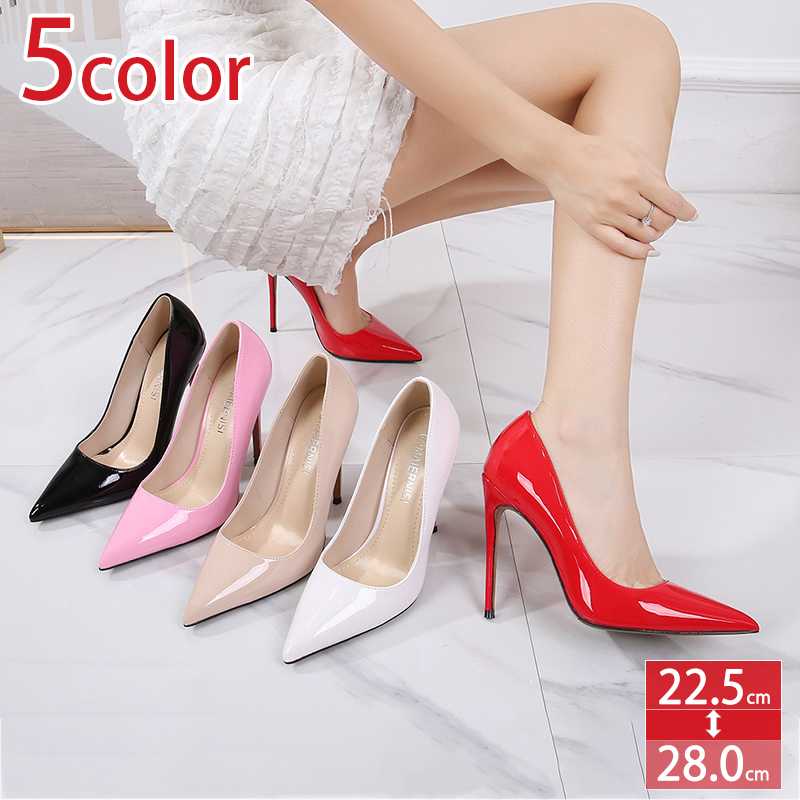 500円OFFクーポン パンプス ポインテッドトゥ 12cmハイヒール エナメル ピンヒール レディース high heels 美脚 セクシー 歩きやすい 痛くない 通勤 結婚式 パンプス フォーマル