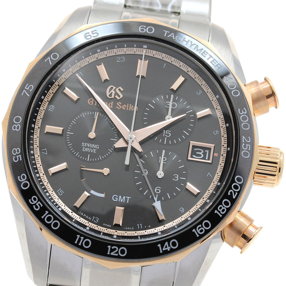 セイコー SEIKO SBGC244G/9R86-0AL0 スポーツコレクション クロノグラフ パワーリザーブ スプリングドライブ メンズ 極美品 箱付き_885958【中古】 657,120円