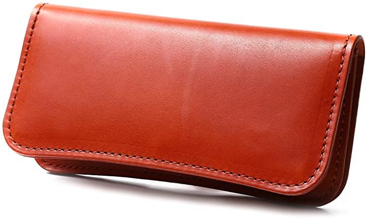 STCRAFT 栃木レザー 財布 メンズ 長財布 小銭入れ付き 本革(オレンジ)