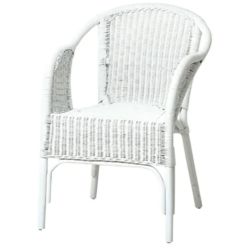ラタンスタッキングチェア ホワイト 73601