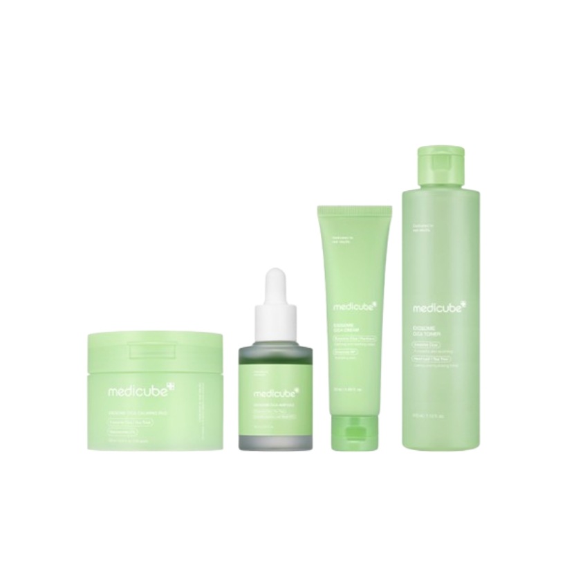 エキソソームシカ 4種セット(アンプル 30ml+クリーム 50ml+トナー 210ml+パッド 100枚)