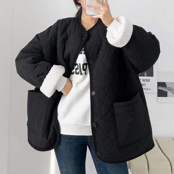 HスタイルMZダイヤモンドキルティングウールJK 冬 男女共用 パディング ウールジャンパー ジャケット JK 野上 アウター フリース ボグリー