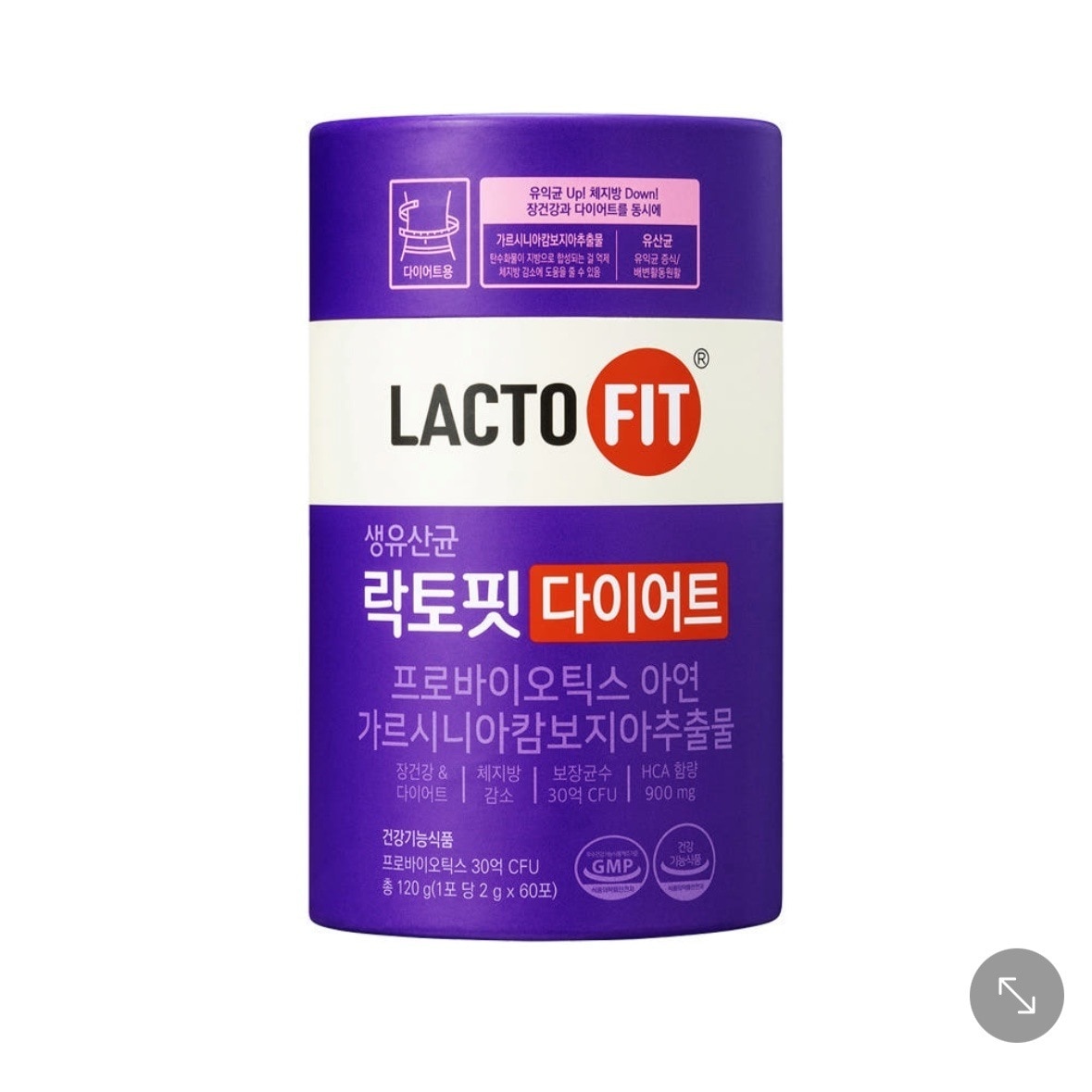韓国人気商品 ラクトフィットダイエット LACTOFIT 鍾根堂 健康/ プロバイオティクス/ 60包 生乳酸菌 ガルニシアカンボジアエキス腸の健康と体脂肪減少 有益菌 up 体脂肪 down