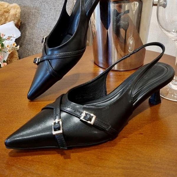 女性Xストラップスリングバックパンプス 5cm