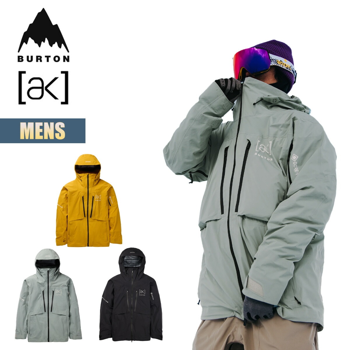 スノーボードウェア メンズ ジャケット 24-25 [ak] ゴアテックス 3レイヤー ストレッチ ホバー W25JP-100131 GORE-TEX 3L Stretch Hover
