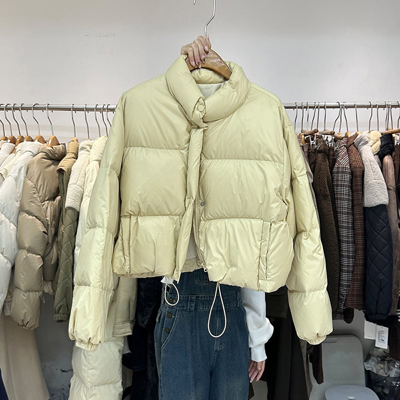 東大門軽量ダウンジャケットショート女性の 2025 新スタイルウエスタンスタンドカラーホワイトダックダウンジャケット小男のジャケット 5,101円