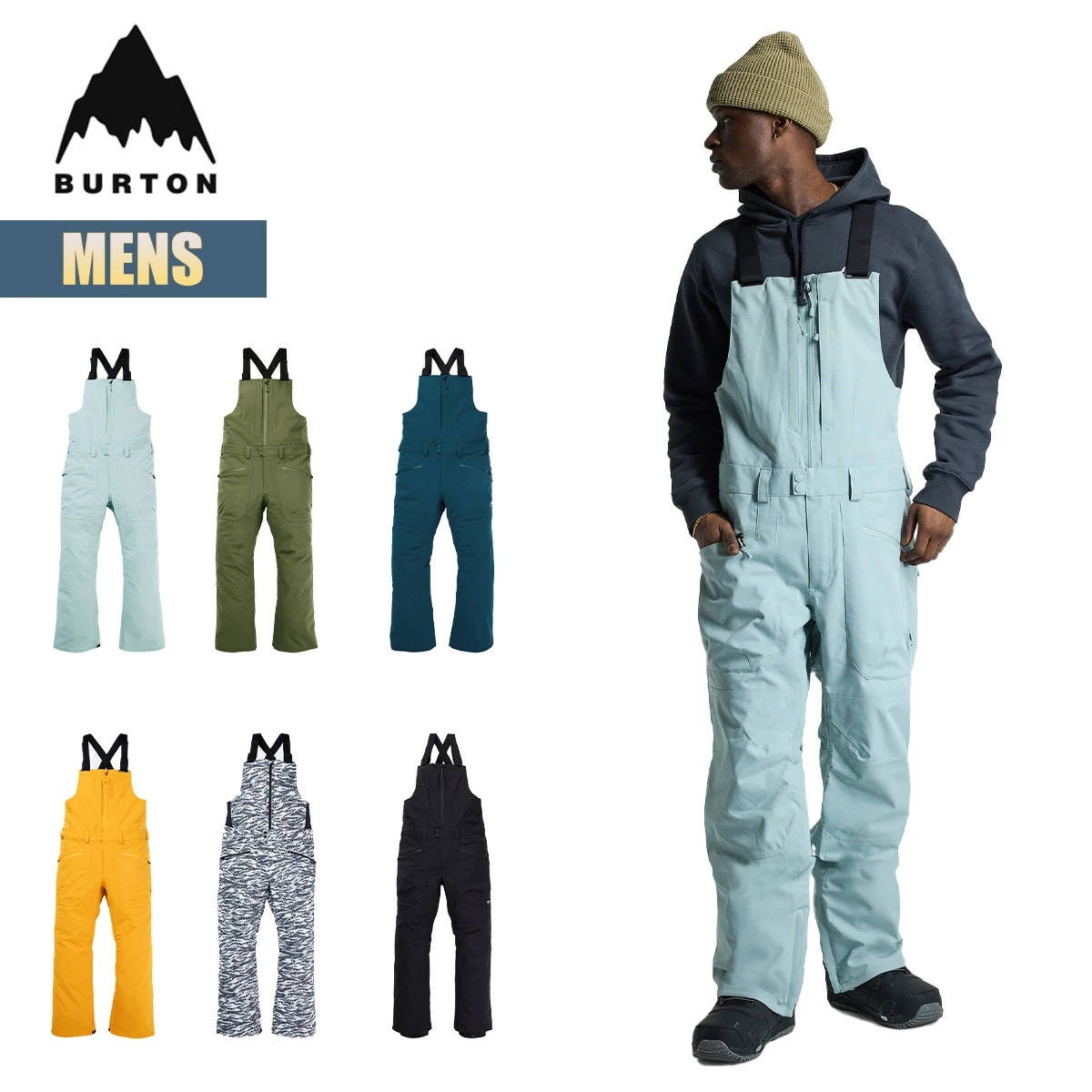 スノーボードウェア メンズ ビブパンツ 24-25 Burton リザーブ W25JP-150031 Mens Reserve Bib Pant スノーボードパンツ ハイトップパンツ