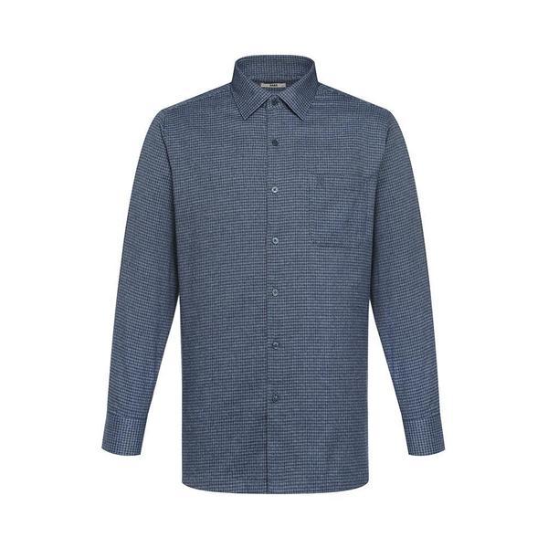 起毛ポリ混紡イージーケアマイクロチェックシャツ__DKW3SHCL106N1