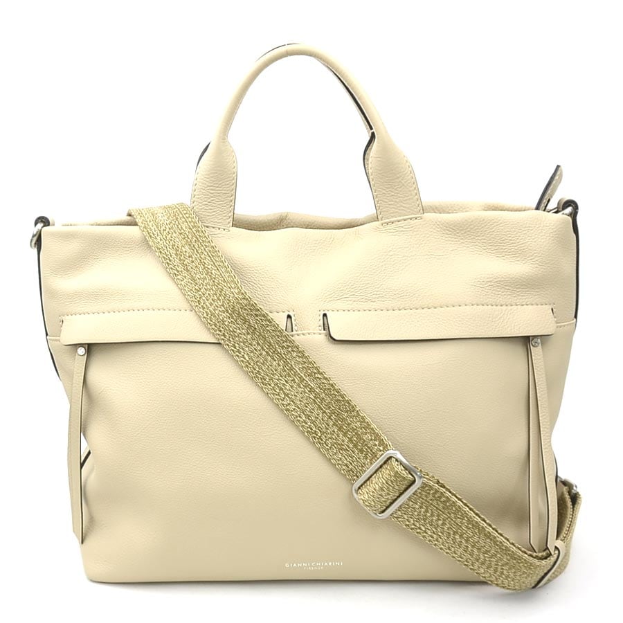 GIANNI CHIARINI ジャンニ キアリーニ ハンドバッグ ショルダーバッグ レザー ライトベージュ レディース 56592a