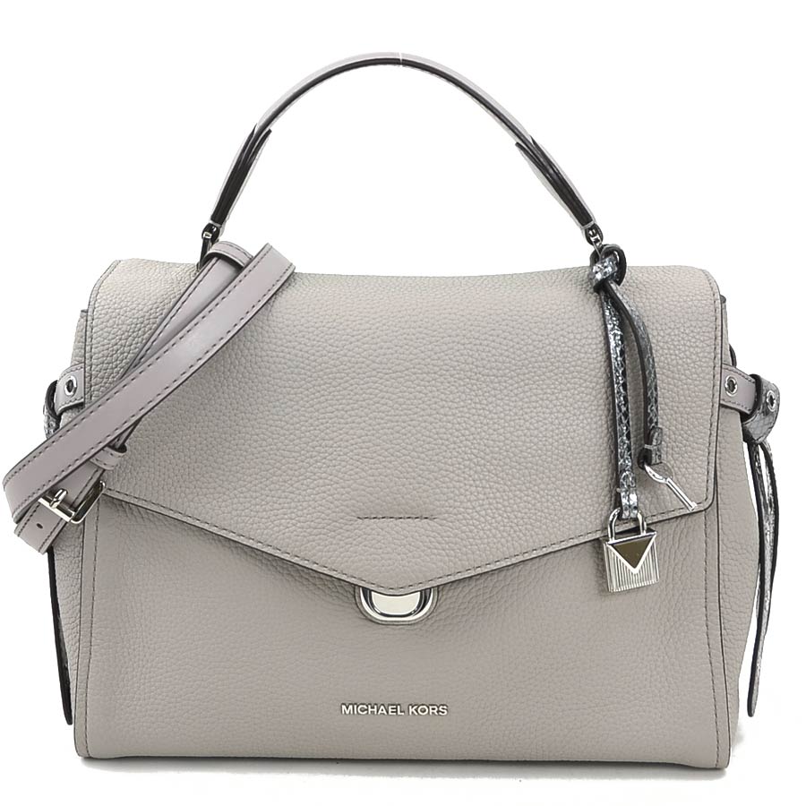 マイケルコース Michael Kors ハンドバッグ ショルダーバッグ レザー グレー レディース h30930a