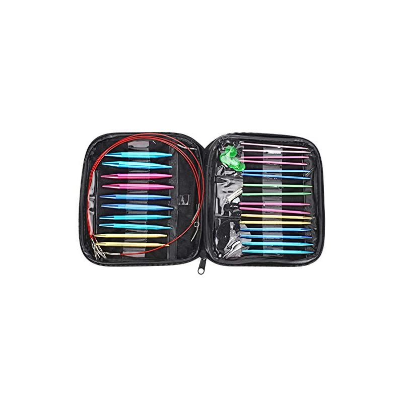 輪針 セット 編みセット 編み棒 アルミ編み針 防錆 手作り材料 PUバッグ付き27点セット