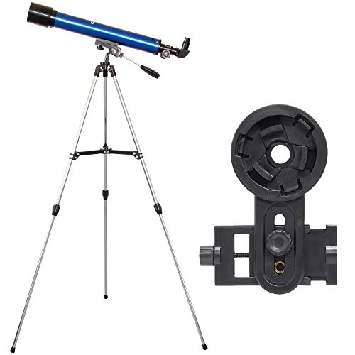 注目ブランドのギフト レグルス60 天体望遠鏡 池田レンズ工業 スマホ撮影セット ブルー 焦点距離600mm 口径60mm 屈折式 双眼鏡