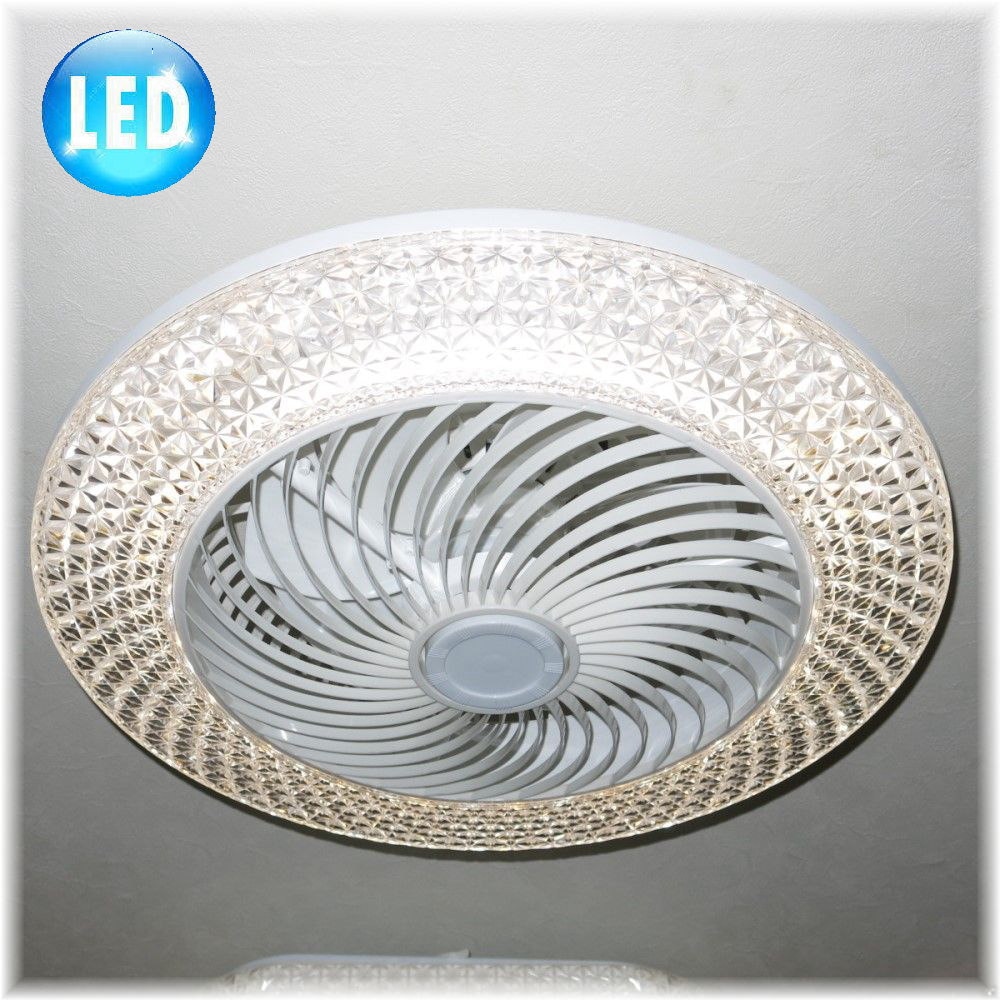 【LED付き！】新品 シンプルデザイン リモコン付き LED シーリングファン 調光＆調色 タイプ