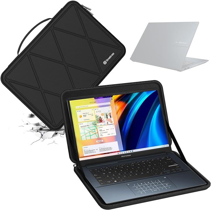 ハードEVA保護スリーブケース 14インチ ASUS Vivobook Pro OLED( Black-For ASUS 14インチ, For ASUS 14インチ(X8256）)