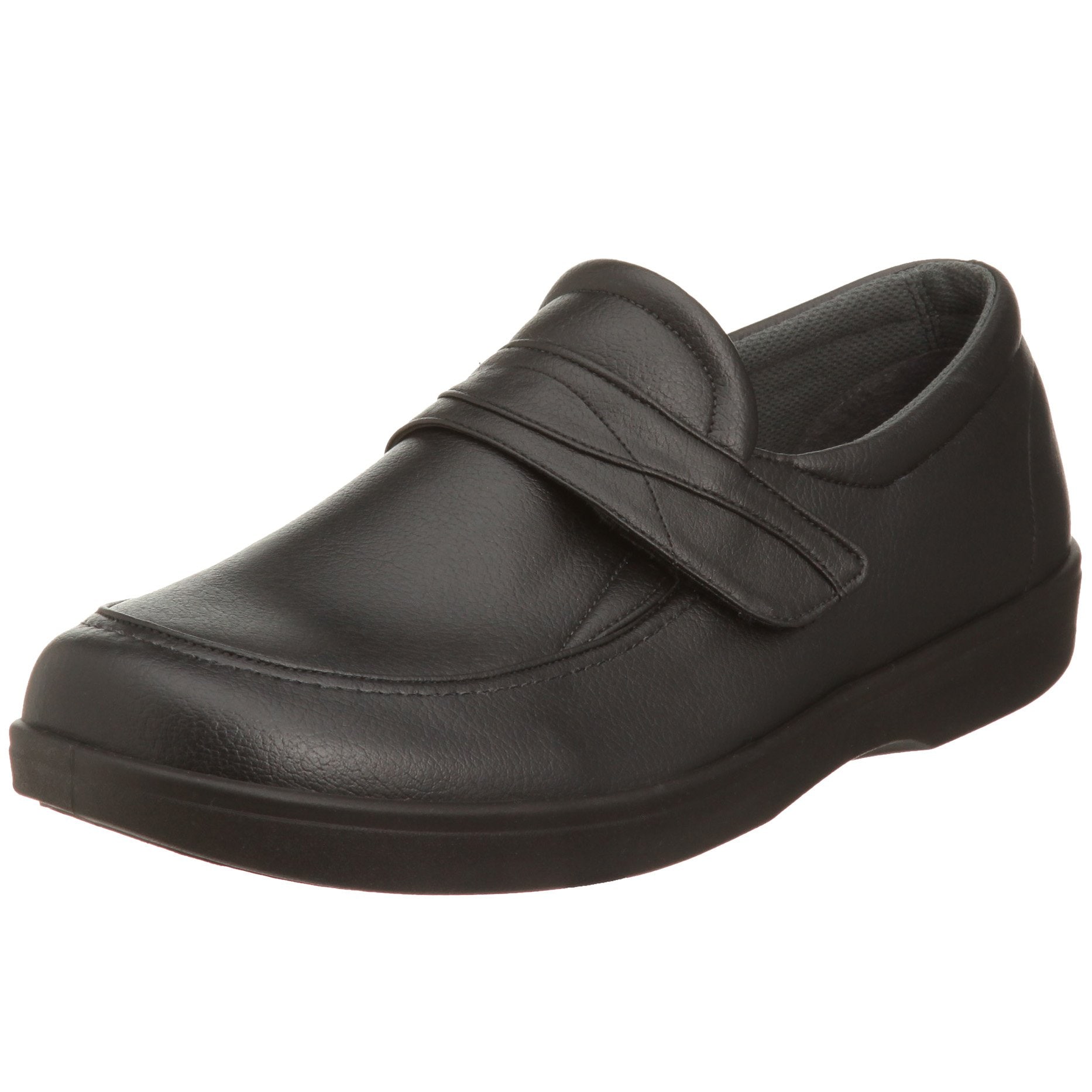 らくらく ムーンスター メンズ 介護 らくらくM001 らくらく履いて福きたる ブラック 25.5 cm 4E