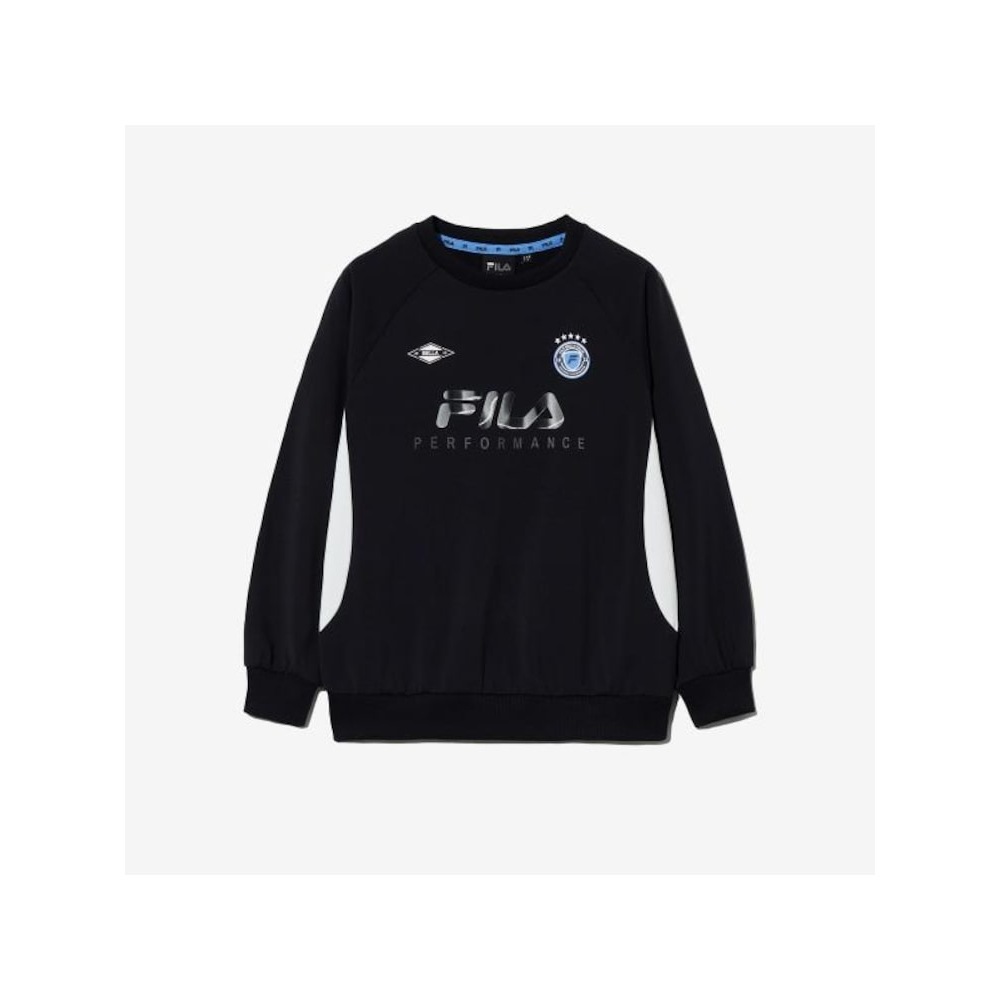 [FILA KIDS] PF カラー起毛スウェットシャツ (FK2POG4302M_BLK) Q0ZFK2POG4302MBLK