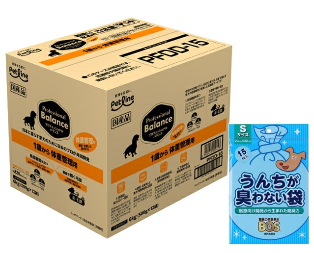 【犬】プロフェッショナルバランス１歳から体重管理用６kg(500g×12袋) 送料無料】プロフェッショナル・バランス 1歳から 6kg（500g×12