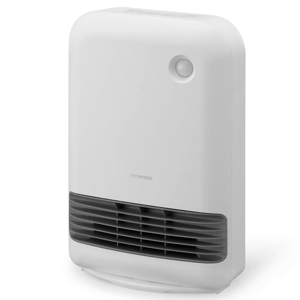 アイリスオーヤマ 大風量 セラミックファンヒーター 暖房器具 電気 足元 小型 温風 省エネ 脱衣所 人感センサー付き ACH-M12A-W ホワイト 71176
