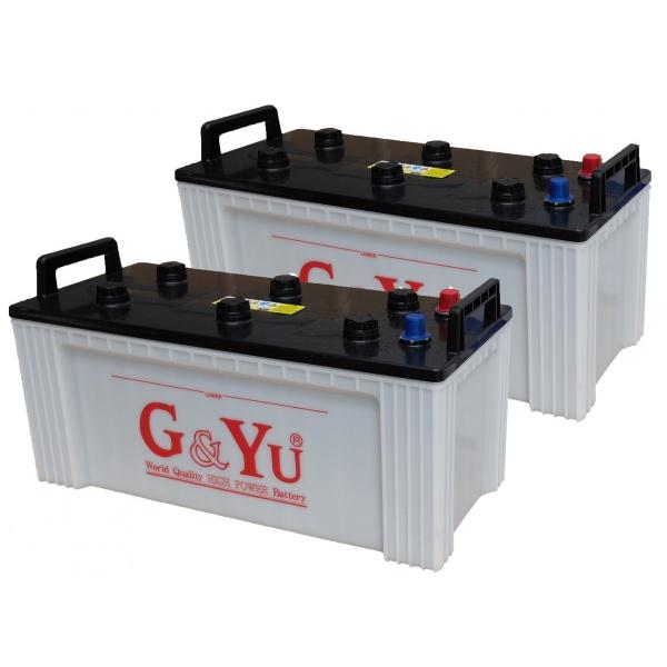 G&Yu [ジーアンドユー] バッテリー HD-155G51 （お得な２個セット）　集配者・バス・トラック・船舶・建設機械用（キャップタイプ）