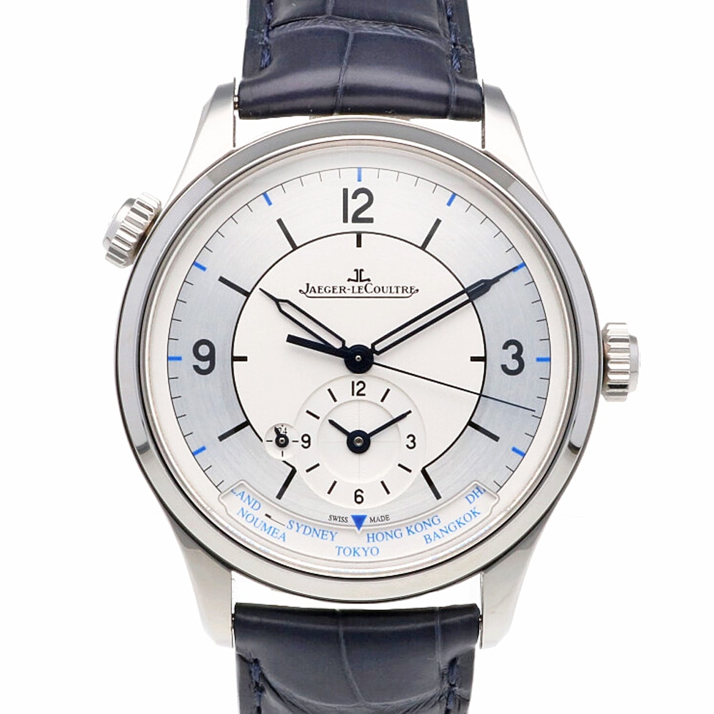 ジャガールクルト マスタ―ジオグラフィーク 腕時計 ステンレススチール Q1428530（176.8.92.S） 自動巻き 1年保証 JAEGER-LECOULTRE 中古