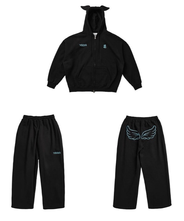 Qoo10 YEGG Wing hoodie SET ロゴ 長