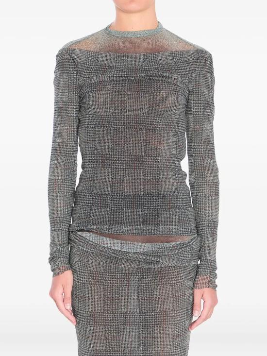 JEAN PAUL GAULTIER Women Tops 25 04 W TO363 M007P 087930 LIGHT GREY VANILLA RED