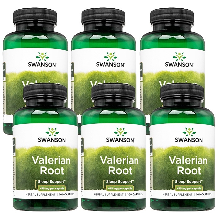 Swanson スワンソン バレリアンルート 475mg 100錠 6本 海外直送 ヤマト国際便発送