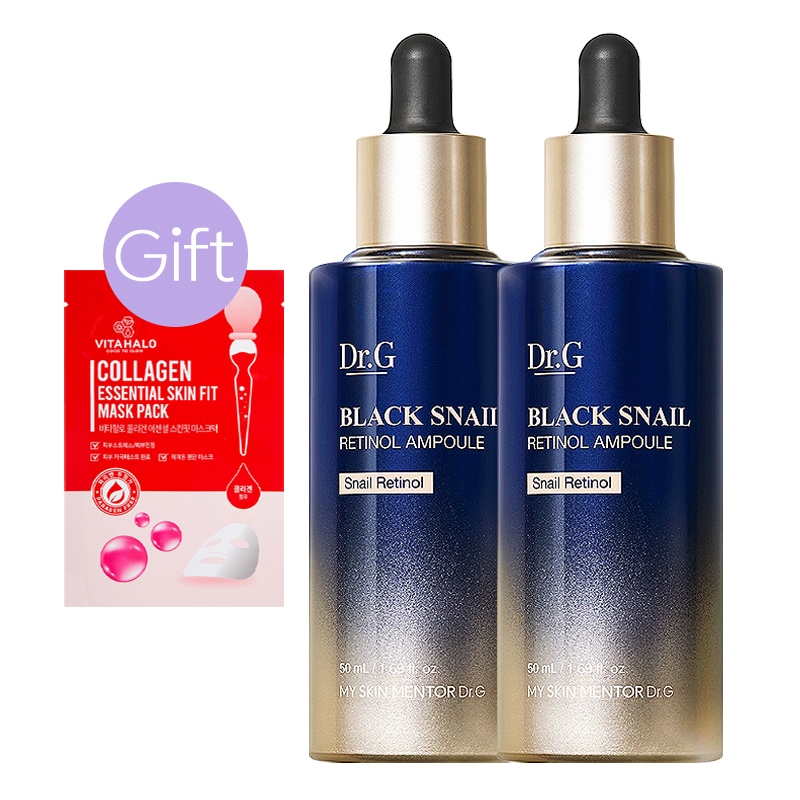 【正規品】ブラック スネイル レチノール アンプル 50ml (2個) 6,760円