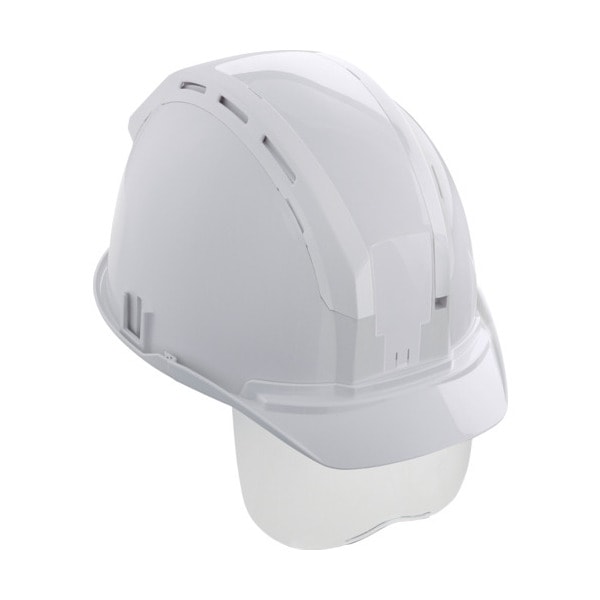 TJMデザイン HSWWSB ヘルメット セフメット (セフ取付溝付ヘルメット) ホワイト シールド付 メーカー直送