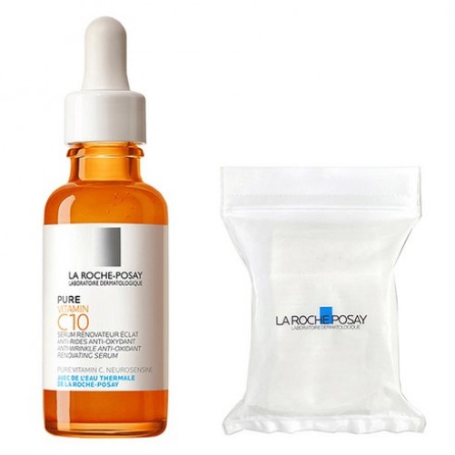 セラム ビタミンC10%配合 トーンアップ 透明感 30ml×1本+化粧綿30枚 フランススキンケア