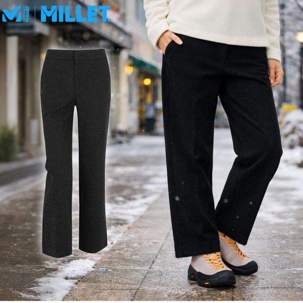 裏起毛パンツ レディース アウトドア 登山 カジュアル 保温性 機能性 ワイドパンツ