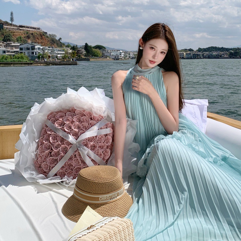 ノースリーブ キャミソール トップス スカート 2点セット ストレート Aライン リゾート セット