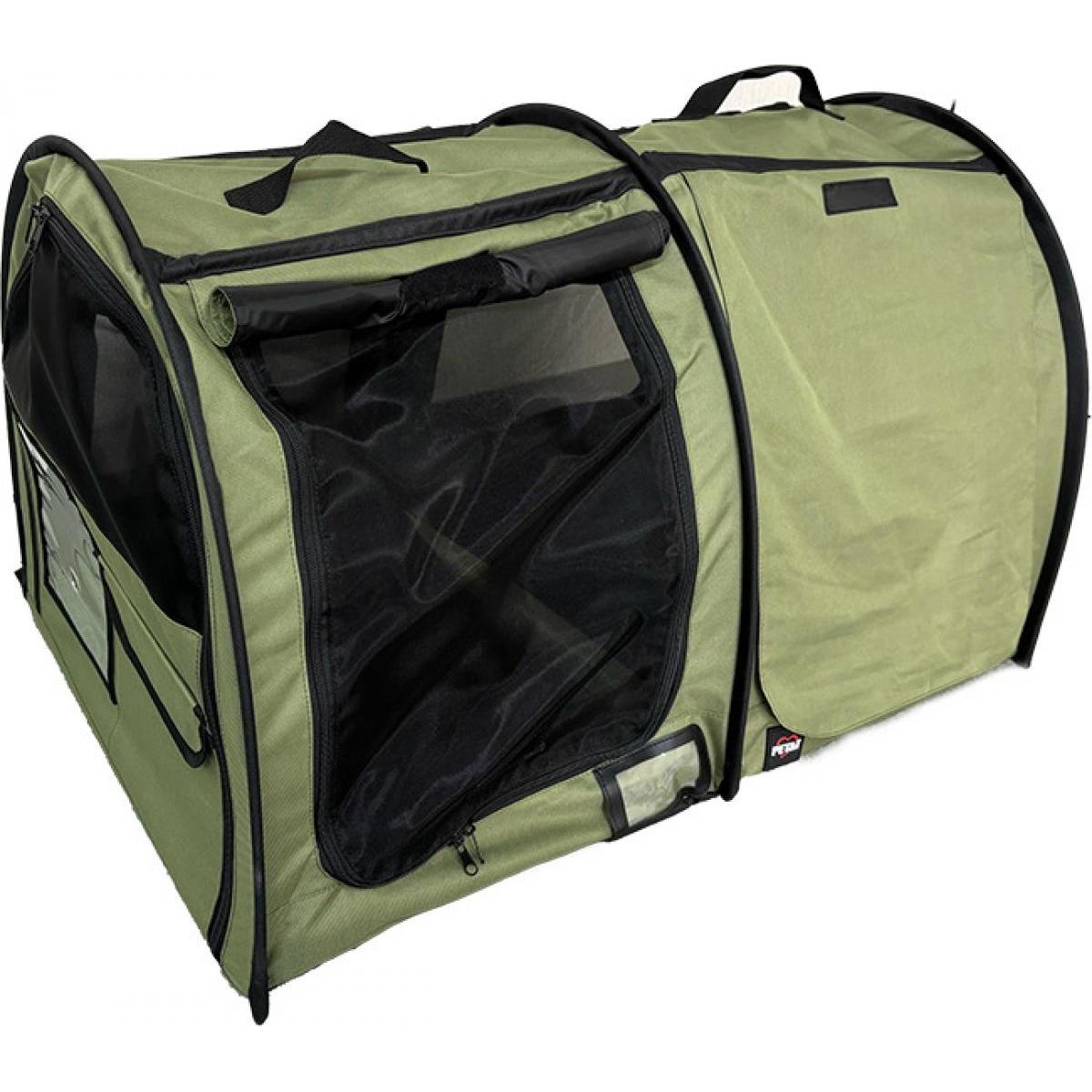 ペットアイ ポータブルケージ W ミニ カーキ 超小型犬 小型犬 猫 折りたたみ 持ち運び 防災 避難 ペット ケージ 仕切り